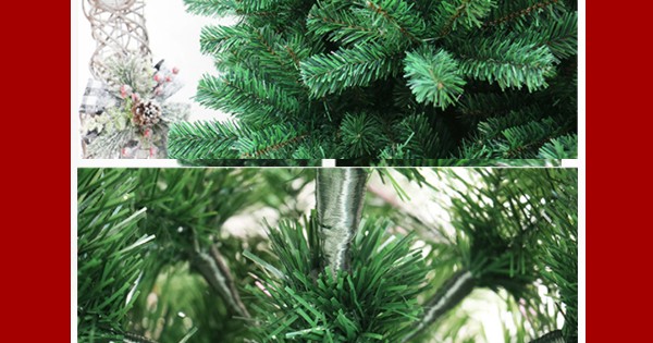 2.1m Artificial Christmas Tree with 1000 Virgin PVC Tips and Metal ...