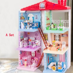 Amazing Dolls House with Furniture and Accessories Included with Lights Amazing Dolls House with Furniture and Accessories Included with Lights
