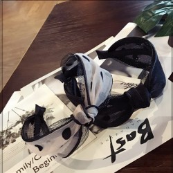 Beige and Black Dotted Knotted Headband