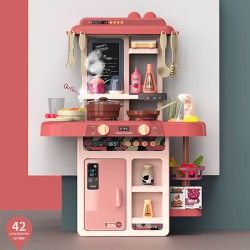 Miniature Kitchen Play Set with 42 Accessories(Pink) Miniature Kitchen Play Set with 42 Accessories(Pink)