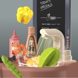 Miniature Kitchen Play Set with 42 Accessories（Pink）