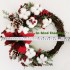 Cotton Flower Door Decoration Christmas Wreath 11.8 Inch image