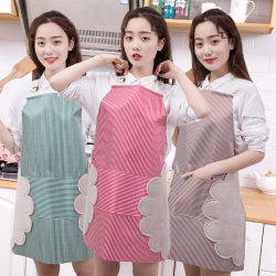 Waterproof Stripe Apron with Hand Towel Blocks