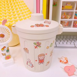 Desk storage bucket with lid, Pen holder Desk storage bucket with lid, Pen holder