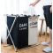 Collapsible Laundry Hamper Bag in Black And White