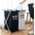 Collapsible Laundry Hamper Bag in Black And White Storage & Organisation, Wardrobes & Clothing Organization, Kitchen, Laundry image