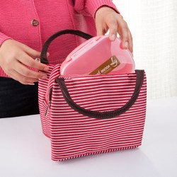 Aluminium Thermal Portable Stripe Pattern Insulated Lunch Bag Aluminium Thermal Portable Stripe Pattern Insulated Lunch Bag