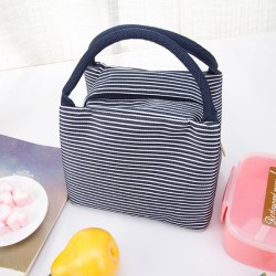 Aluminium Thermal Portable Stripe Pattern Insulated Lunch Bag