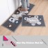 2 Pieces Non-Slip Kitchen Mat Set Rubber Backing Doormat image