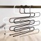 Space Saving 5 Layers Metal S-Type Pants Hangers Closet Organizer (4Pcs)