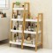 Bamboo 4 Layers Home Storage Rack, Wood & White Colour Design