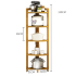 Bamboo 5-layer Home Storage Corner Rack in Tawny Colour image
