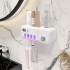 UV Smart Toothbrush Holder Rechargeable Wall Mounted Toothpaste Dispenser with Sterilizer Function image