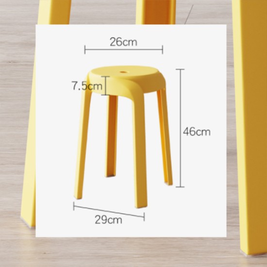 Plastic Stack Stool, Stackable Easy To Store Home Stool Chair image