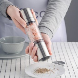 2 in 1 Stainless Steel Salt & Pepper Mill 2 in 1 Stainless Steel Salt & Pepper Mill