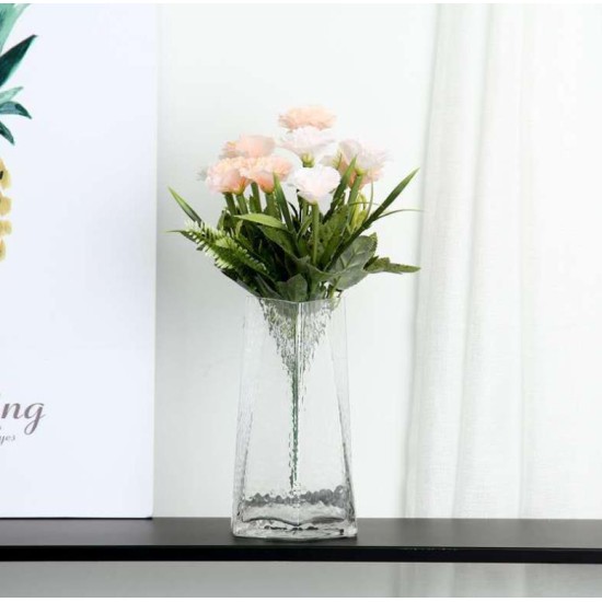 Triangle Top Glass Flower Vase Short/Long image