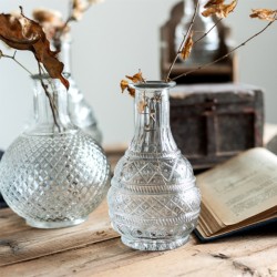 Vintage Style Decorative Clear Glass Flower Vase Vintage Style Decorative Clear Glass Flower Vase