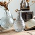 Vintage Style Decorative Clear Glass Flower Vase Home Decoration, Vases, Living Room image