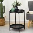 Nordic Iron Two Layers Side Table Furniture , Storage & Organisation, Home Decoration, Table, Home Organizers image