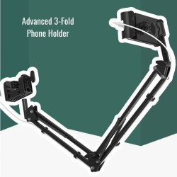 Advanced Stainless Steel Phone Holder Strong Grip 3 Fold Design