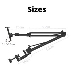 Advanced Stainless Steel Phone Holder Strong Grip 3 Fold Design