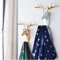 Deer Head Decorative Wall Hook 2 Way Installation Deer Head Decorative Wall Hook 2 Way Installation