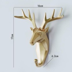 Deer Head Decorative Wall Hook 2 Way Installation