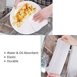 Reusable Cleaning Dish Cloth in Roll 150 Pieces with Free Stand (3 Rolls) Reusable Cleaning Dish Cloth in Roll 150 Pieces with Free Stand (3 Rolls)