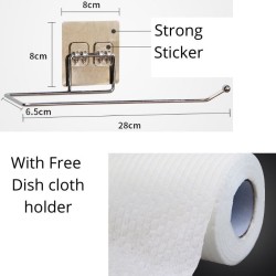 Reusable Cleaning Dish Cloth in Roll 150 Pieces with Free Stand (3 Rolls)