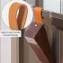 Portable Door Stopper, Solid Walnut Wood & Leather Detail Storage & Organisation, Living Room, Bedroom, Home Organizers image