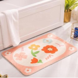 Tufted Flower Bath Mat 40*60cm Strong Water Absorbent Tufted Flower Bath Mat 40*60cm Strong Water Absorbent