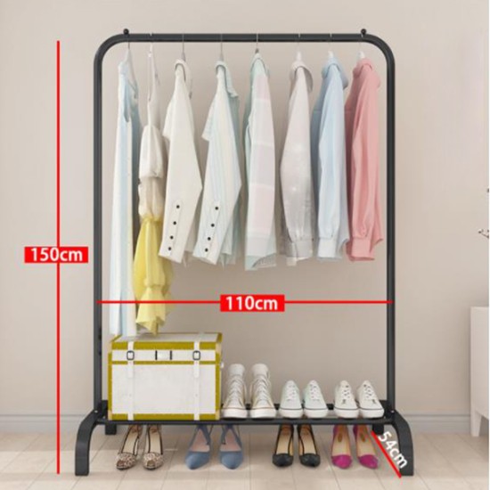 Metal Clothing Rails Garment Rack with Lower Shelves Storage & Organisation, Shelves & Racks, Wardrobes & Clothing Organization, Bedroom image