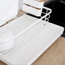 Premium Large Dish Drainer with Drip Tray & Cutlery Holder