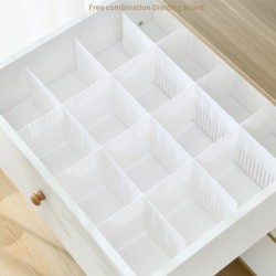 5PCS White Grid Drawer Dividers Plastic Separator Adjustable Partition DIY Clapboard 5PCS White Grid Drawer Dividers Plastic Separator Adjustable Partition DIY Clapboard