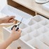 5PCS White Grid Drawer Dividers Plastic Separator Adjustable Partition DIY Clapboard image