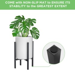 Nordic Style Iron Adjustable Plant Stand (EXCLUDING White Planter Pot)