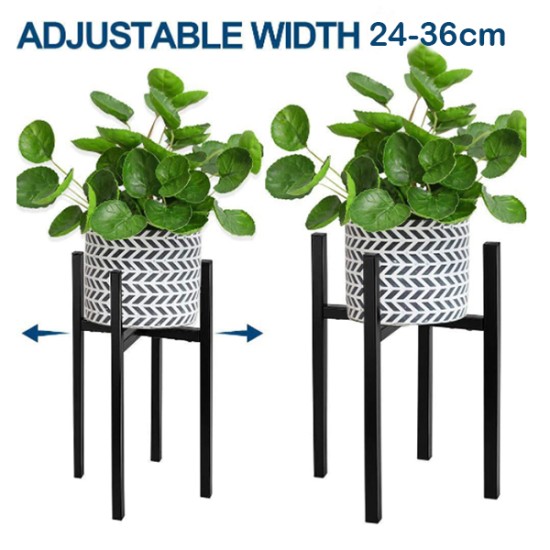 Nordic Style Iron Adjustable Plant Stand (EXCLUDING White Planter Pot) Storage & Organisation, Home Decoration, Living Room, Home Organizers image