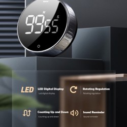 Digital Kitchen Cooking Timer with Large LED Display