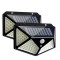 100LED Waterproof Wall Mounted Motion Sensor Solar Lights with Switch for Outdoor(2 Pieces)