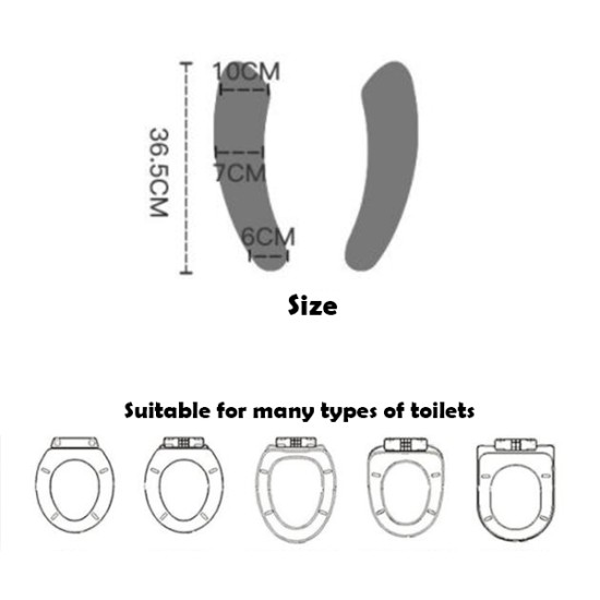 Washable Toilet Seat Pad for Universal Toilet Seat image