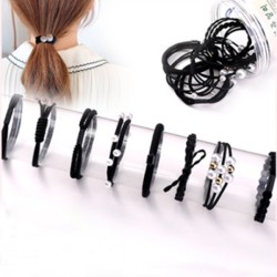 A set of 8pcs Korean Simple Hair Tie A set of 8pcs Korean Simple Hair Tie