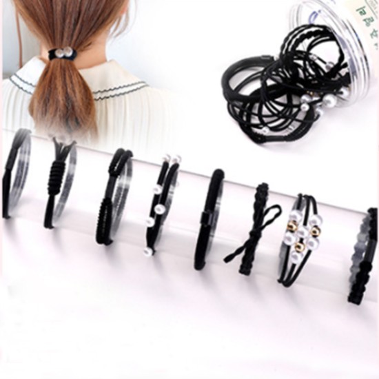 A set of 8pcs Korean Simple Hair Tie image