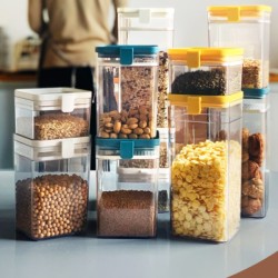 Durable Square Food Storage Containers Sets of 2 with Colourful Lids Durable Square Food Storage Containers Sets of 2 with Colourful Lids