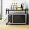 Extendable Microwave Oven Rack 2-Tier Heavy Load Microwave Shelf