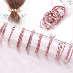 A set of 8pcs Korean Simple Hair Tie A set of 8pcs Korean Simple Hair Tie