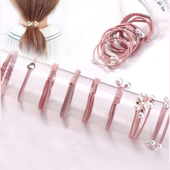 A set of 8pcs Korean Simple Hair Tie image