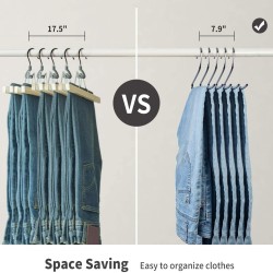 Open Ended Easy Slide  Non Slip Trouser Hangers(10PCs)