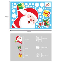 Christmas Small Santa & Reindeer Static Cling Stickers Window Decoration Christmas Small Santa & Reindeer Static Cling Stickers Window Decoration