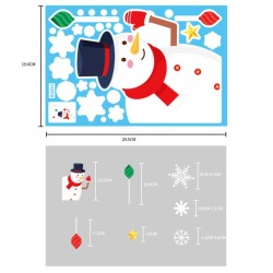 Christmas Small Snowman Static Cling Stickers Window Decoration Christmas Small Snowman Static Cling Stickers Window Decoration