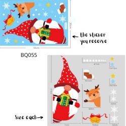 Christmas Small Elf Static Cling Stickers Window Decoration